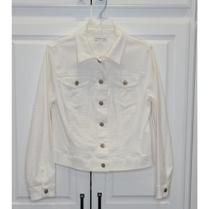 Cream Coldwater Creek Softest Denim Jacket! Size 10